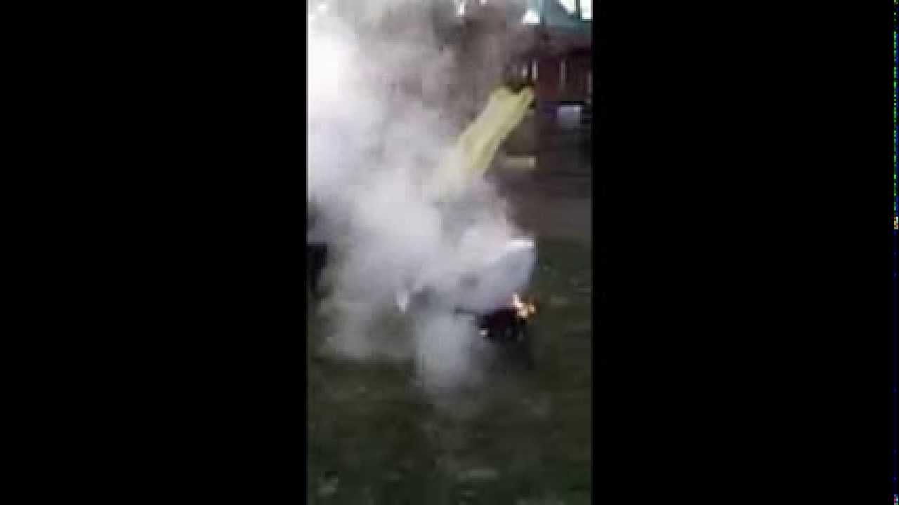 Thanksgiving gone wrong (deep frying a turkey) don't try this at home