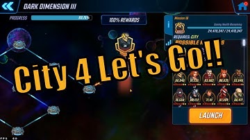 Dark Dimension 3 City 4 Day 1-6! Marvel Strike Force
