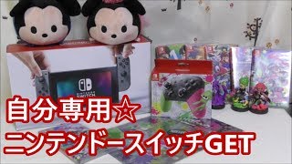 ついに自分用GET☆ニンテンドースイッチ本体・スプラトゥーン2エディションのプロコンを紹介☆ Nintendo Switch with Gray Joy-Con  32 GB ブラック & グレー