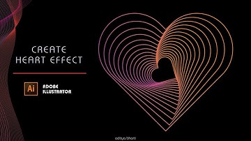 Create 3D heart effect | Adobe Illustrator tutorial