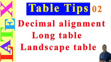 Table Formatting in Latex-02 (LaTeX Tips/Solution- 18)