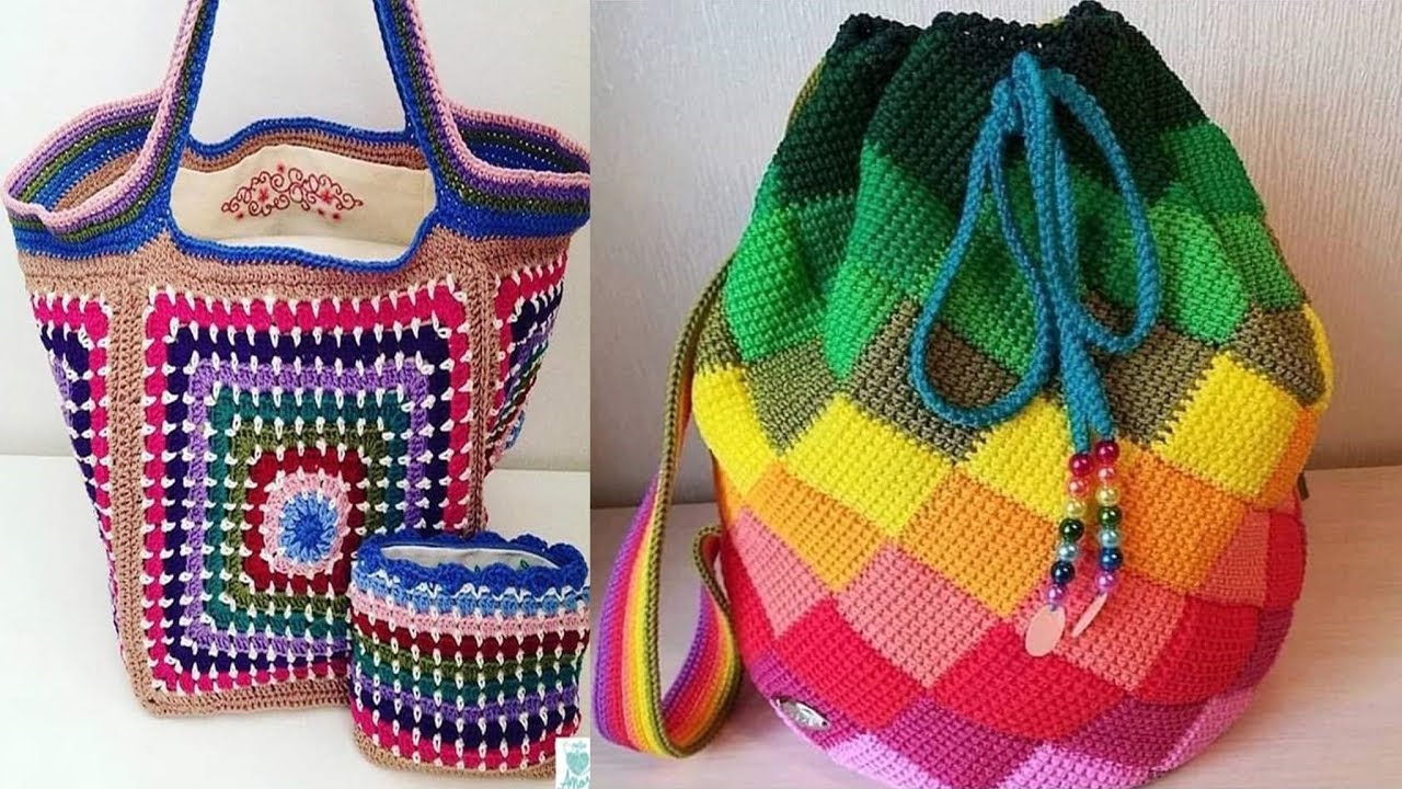MODERNAS CARTERAS TEJIDAS EN CROCHET MODELOS 003 - YouTube