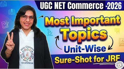 UGC NET Commerce 3 Jan 2026 🔥 Most Important Topics from Each Unit | Sure-Shot JRF