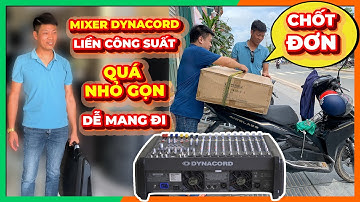 Mixer Dynacord liền công suất NHỎ GỌN DỄ MANG ĐI có thể kéo 4 loa bass 30, cực hợp làm hát văn