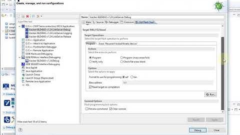 Location of debug flash tool in mcuxpresso