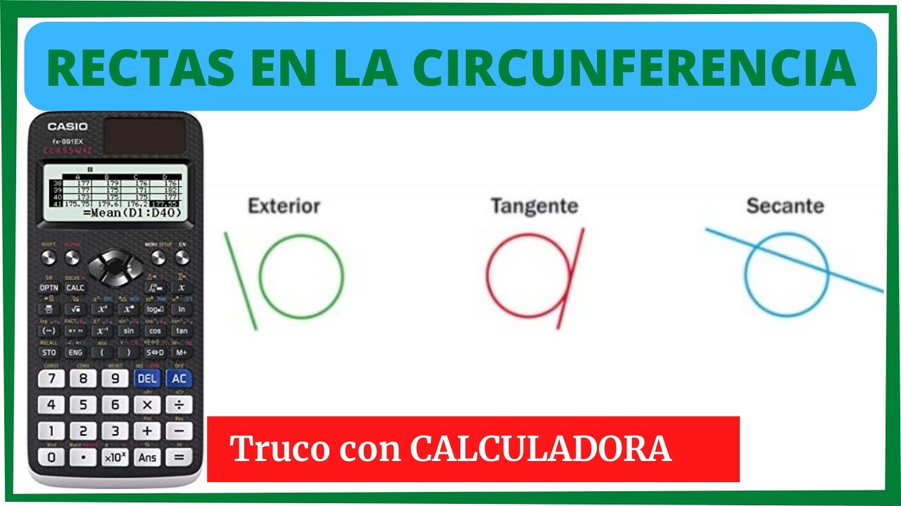 📚Rectas en la CIRCUNFERENCIA | Truco con CALCULADORA | Rectas Secante-Tangente o Exterior