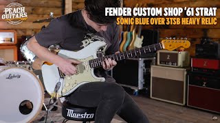 No Talking...just Tones Fender Custom Shop Ltd 61 Strat Heavy Relic Sonic Blue Over 3Tsb