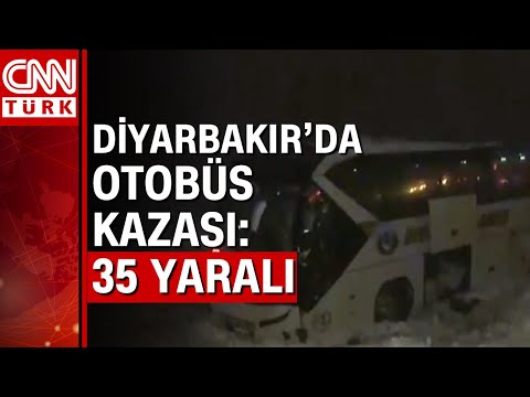 Diyarbakır'da yolcu otobüsü şarampole devrildi: 4'ü ağır 35 yaralı var!
