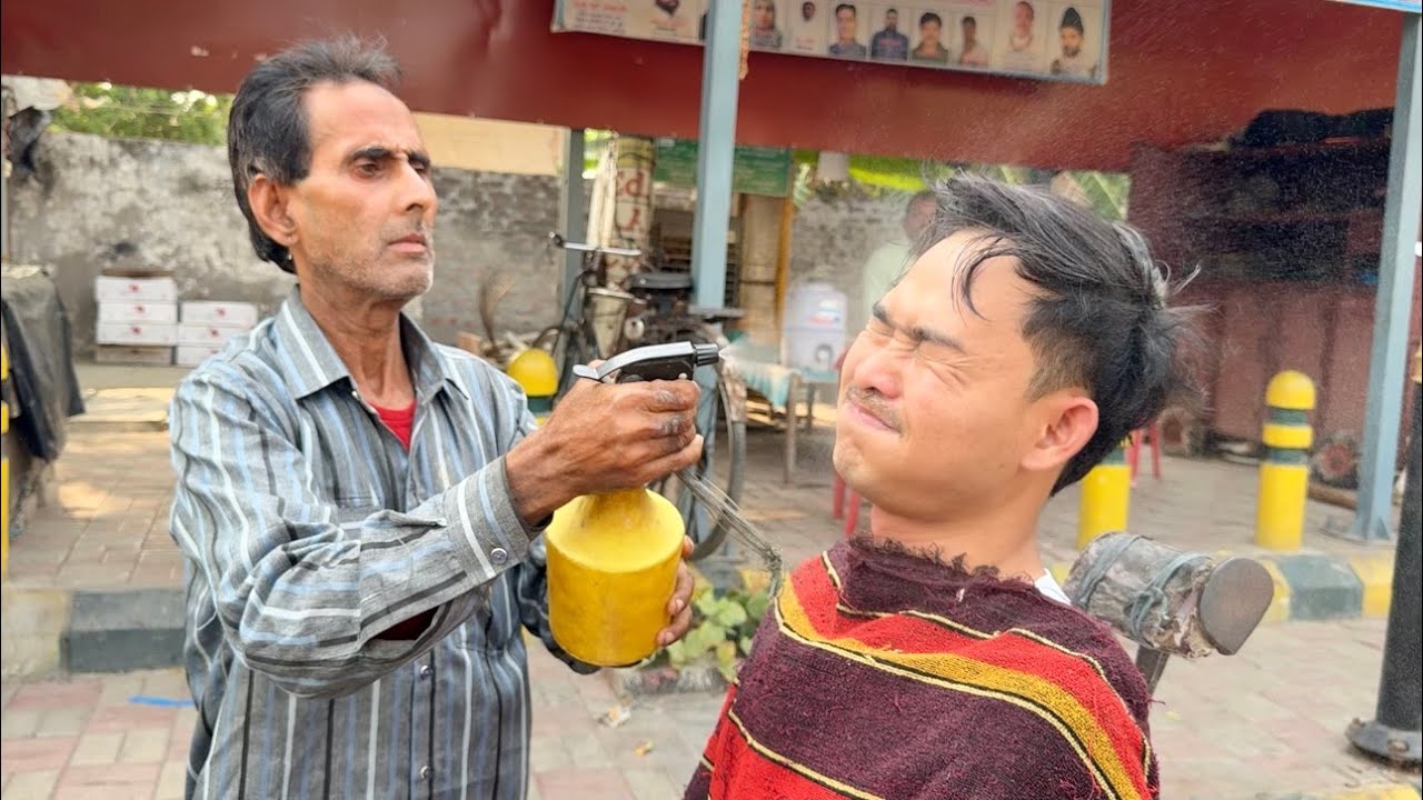 SALON MUKA PINGGIR JALANAN INDIA😂AMPUN DAH DI SIRAM TERUS UDAH KAYA TANAMAN😆KALI INI BIKIN KAPOK