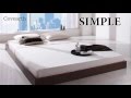 開放感を生み出す シンプルデザイン ヘッドボードレスフロアベッド