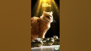 Cat Trapped by Python Saved with 528Hz Healing Frequency 🐍✨ | Abundance Rescue #shorts #cat