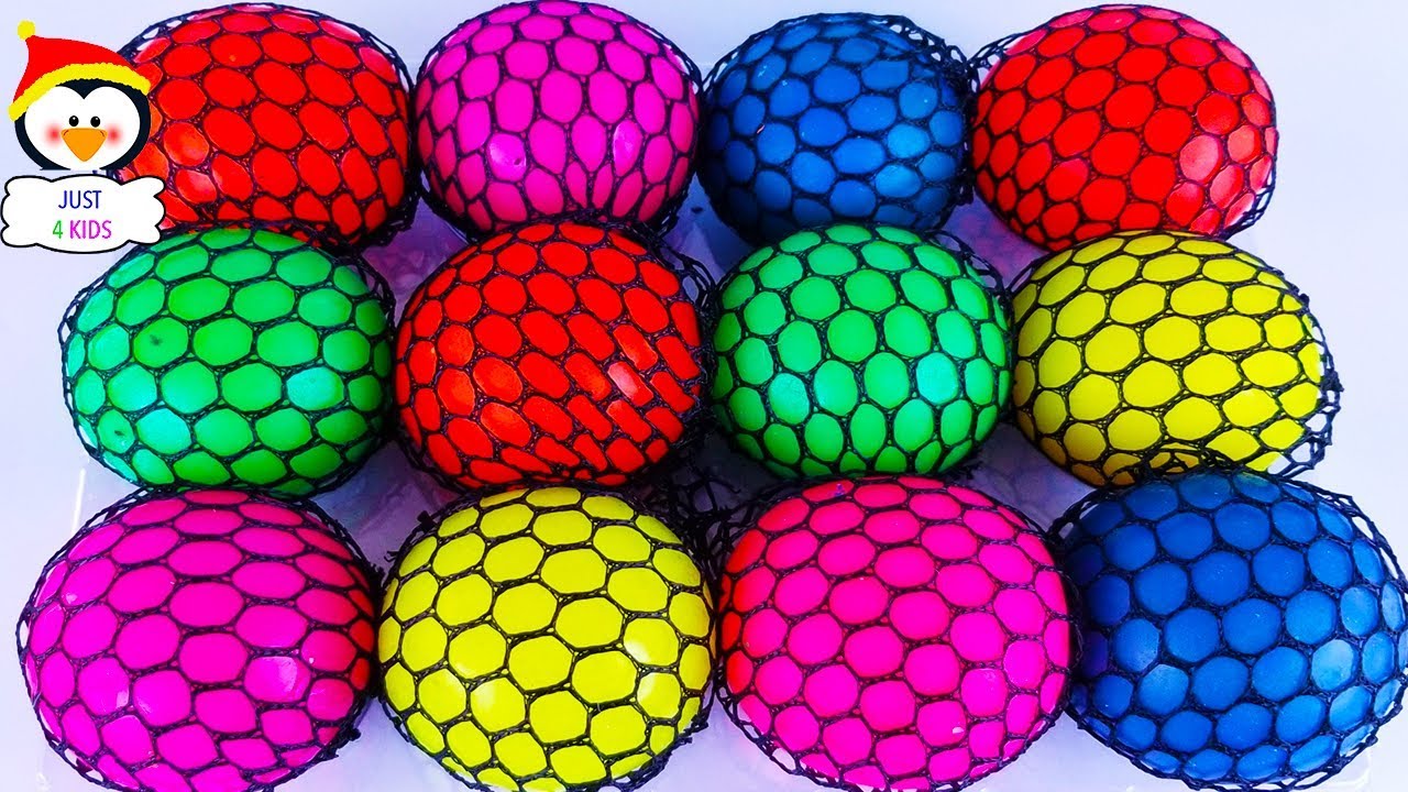 Aprendendo cores com bolas macias. Vídeo calmante Learn Colors in
