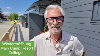 Main Camp Resort Zellingen - Wohnmobilstellplatz Einweihung. Andre Benkart lädt ein.