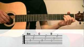 Guitar Lesson: Johnny Cash - Hurt / With tabs, Eng/Spa Subtitles chords