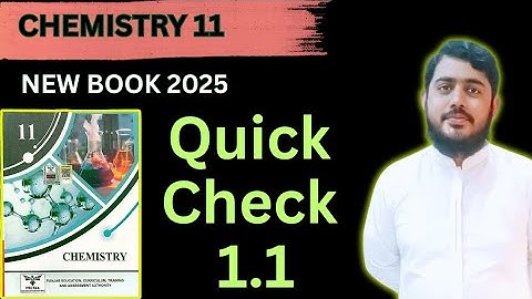 Quick Check 1.1 | Periodic table & Periodicity | Chemistry 11 Chapter 1