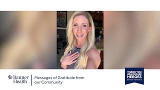 Celeb Trainer Heidi Powell gives thanks to our frontline health care workers