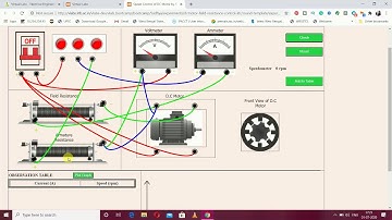 Speed Control of DC motor by field resistance control || Virtual Lab Electrical Machine Experiment