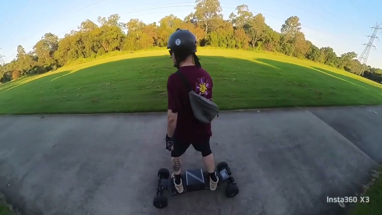 Veloway and Bulimba Creek Bikeway MBS bindings test on Acedeck NYXZ1 Street.