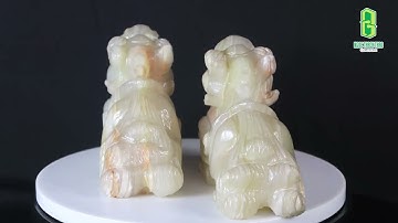 Cặp Tỳ hưu đá Pakistan thu hút tài lộc  - Ngọc Thạch Thảo