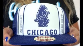 Chicago Cubs BANNER FOAM TRUCKER SNAPBACK Hat by New Era