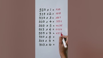 Find mistake in last digit of Table 939..🤔 #reasoning #maths #shorts