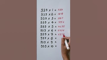 Find mistake in last digit of Table 939..🤔 #reasoning #maths #shorts