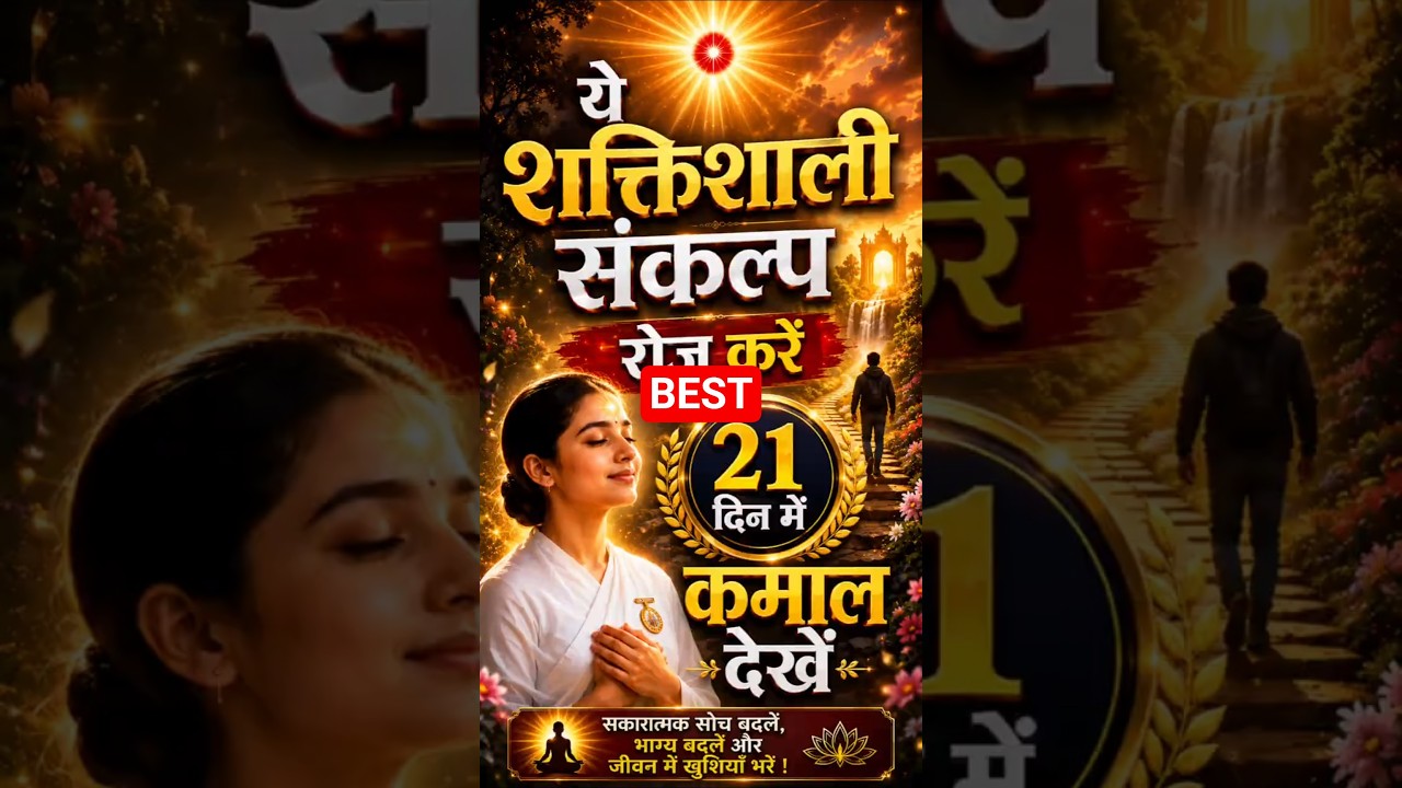 🚨 रोज़ करें ये शक्तिशाली संकल्प | सिर्फ 21 दिन में कमाल देखें! ✨🙏Divine Mantra with bk angel didi