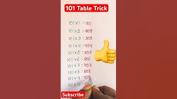 101 Table Trick 😜 ||101 ka Table|| #shorts #mathstricks #tables