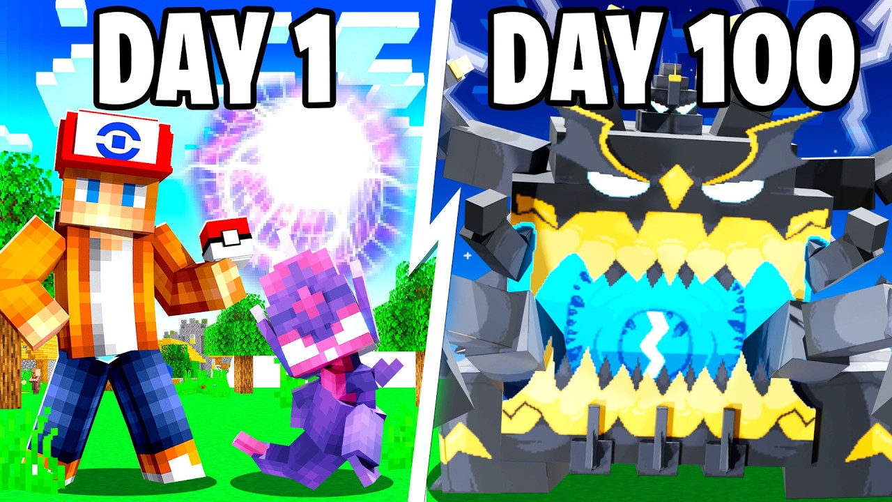 I Spent 100 DAYS as a ULTRA BEAST TRAINER in Pokémon Minecraft Vs my Rival! (Duos Cobblemon)