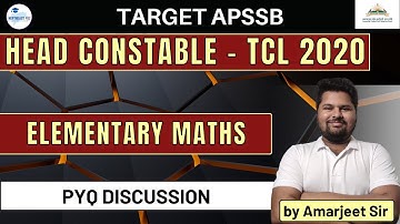 APSSB HEAD CONSTABLE 2020 I ELEMENTARY MATHS I by Amarjeet Sir