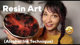 Resin Art (Alcohol ink and Epoxy Resin Technique)