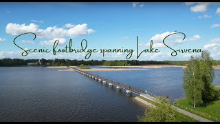 Birzai Pedestrian Bridge Over Lake Sirvena Lithuania