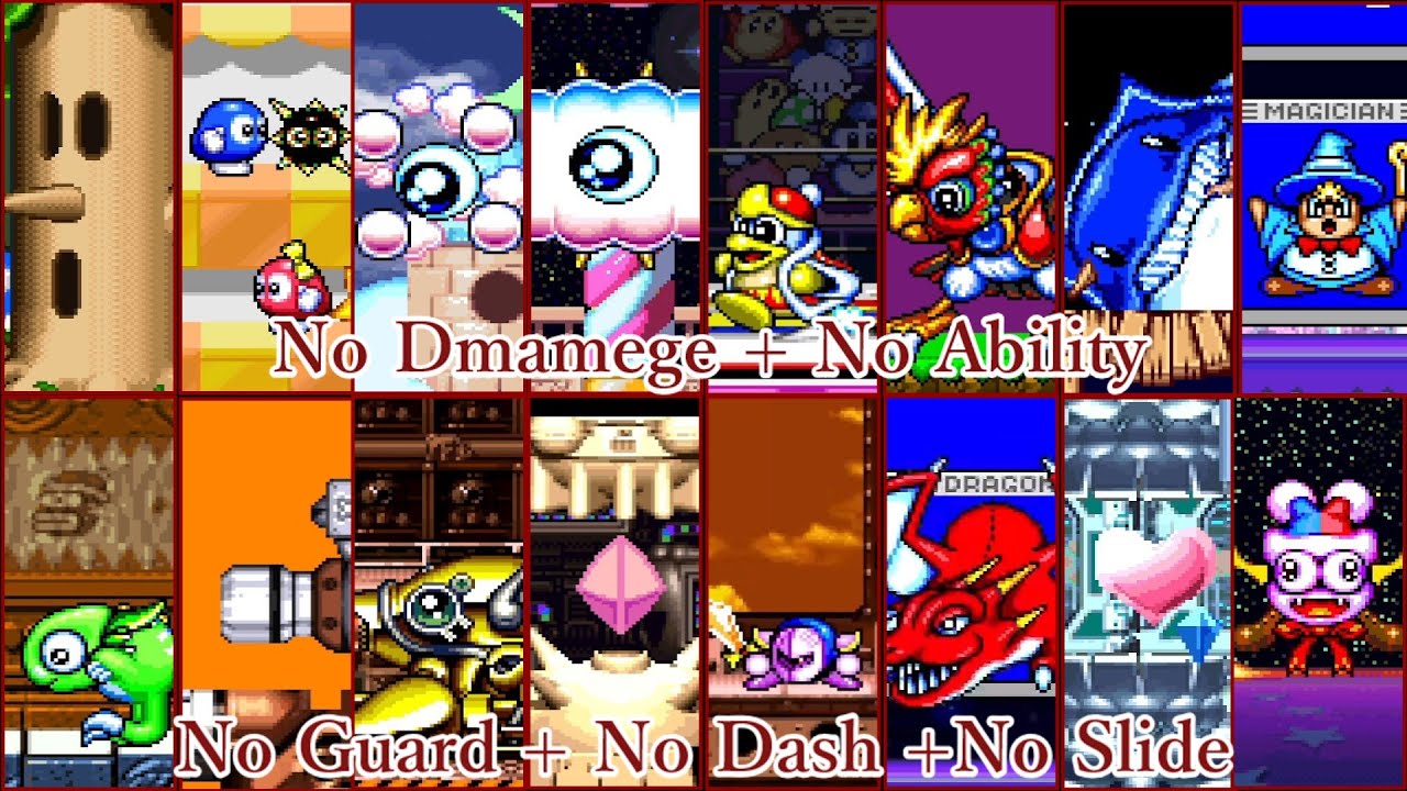 星のカービィSDX】初代式ノーダメすっぴん縛りで全ボス撃破/Kirby