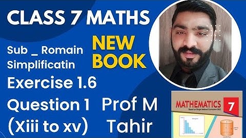 Class 7 Mathematics New Book sub_domain Simplification exercise 1.6 question 1 (xiii to xv) BoDMAS