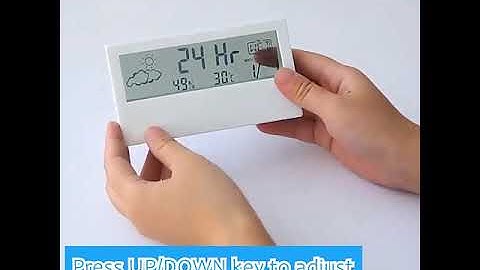 SIMPLYBEST Digital LCD Alarm Clock Weather Monitoring Clock Temperature Humidity Calendar Room Desk