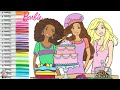 Barbie and Friends Coloring Book Page Barbie Nikki and Teresa at Cooking Show | Sprinkled Donuts