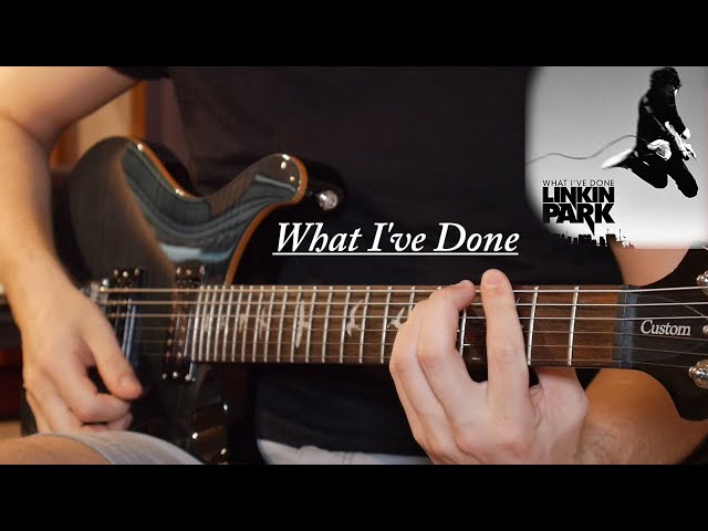 Linkin Park - What I've Done -  Guitar Cover HD [Extended w. Solo] class=