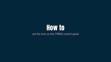 How to set the lock on the Balboa TP800 control panel