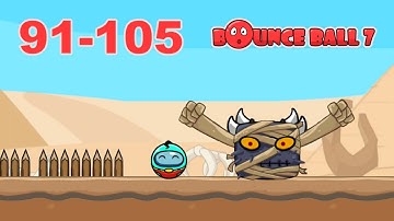 Bounce Ball 7: Red Bounce Ball Adventure Levels 91-105 walkthrough