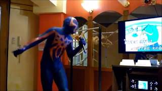 スパイダーマン2099（カラオケ）Spiderman2099 cosplay コスプレ ゼンタイ ヒーロー zentai Hero  ぴちぴち ハロウィン Halloween　カラオケ部屋2013