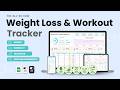 Weight Loss &amp; Workout Tracker Google Sheets Tutorial | Fitness Planner, Calorie &amp; Macro Tracker