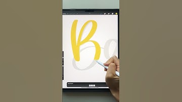 🍌 in modern calligraphy - link to tracing sheets in description! #procreate #calligraphy #shorts