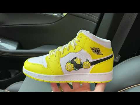 nike air jordan 1 mid dynamic yellow floral