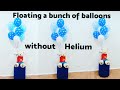 Balloon decoration ideas without helium- DIY/ Floating bunch of balloons /2020 birthday decor ideas