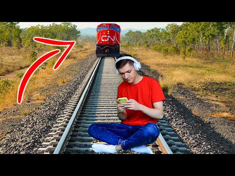 Kid is playing on the Railway and does not hear the Train - Try to Stop the Train