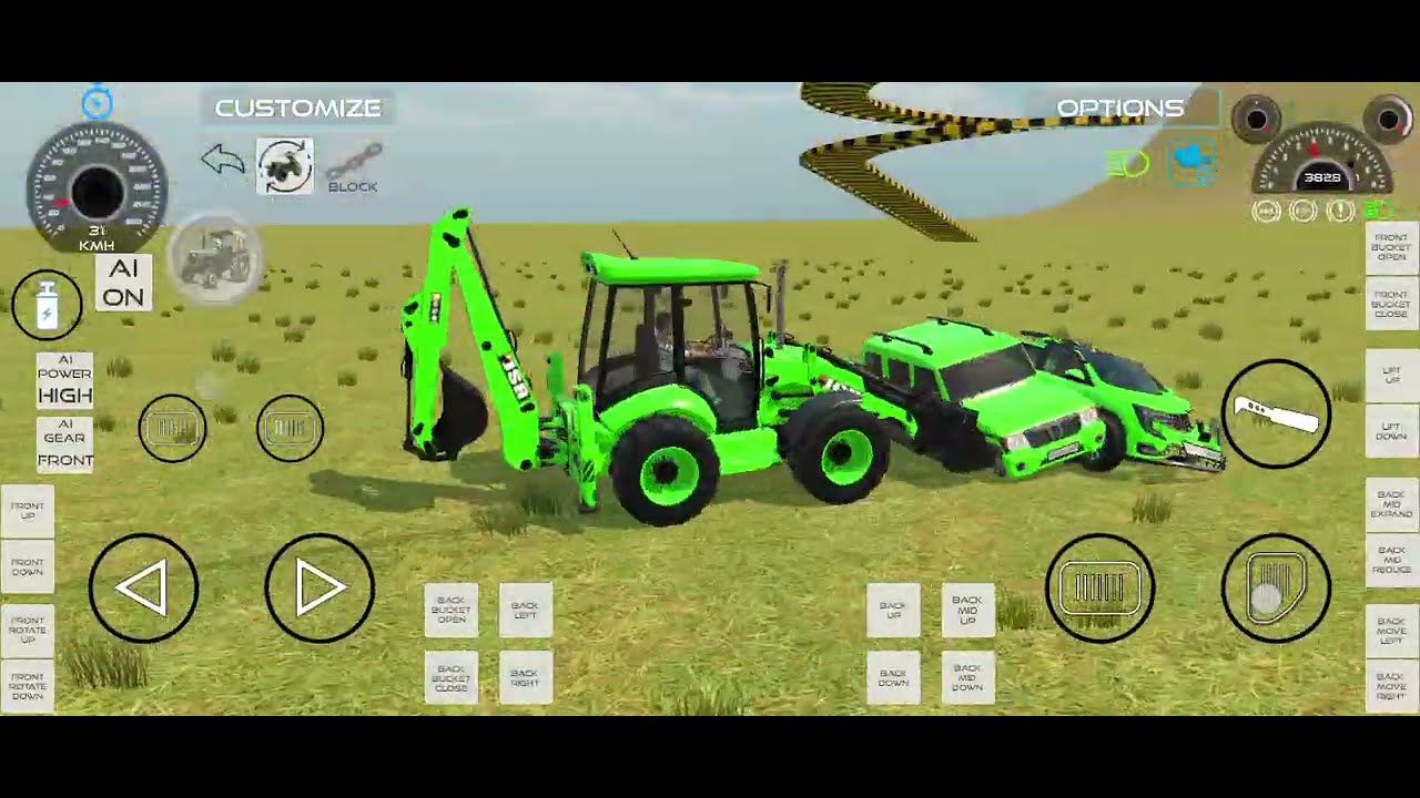 Drive JCB and Uploading 🪨🏗Stone From 🔴Driv