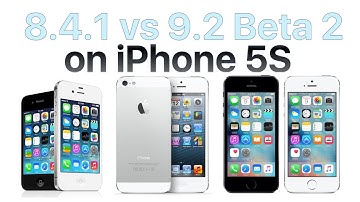 iPhone 5S iOS 8.4.1 vs iOS 9.2 Beta 2 / Public Beta 2 (Build # 13C5060d)