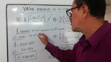 VALOR PRESENTE DE UN GRADIENTE CRECIENTE  EJEMPLO