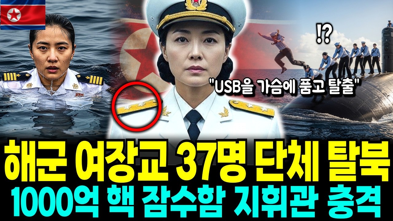 해군 여장교 37명 단체 탈북, 1000억 핵 잠수함타고 충격  I 탈북스토리, 탈북감동사연