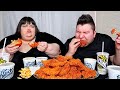 Fire Fried Chicken Challenge with Hungry Fat Chick • MUKBANG